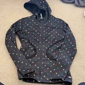 Burton Black Jacket with Colorful Square Pattern